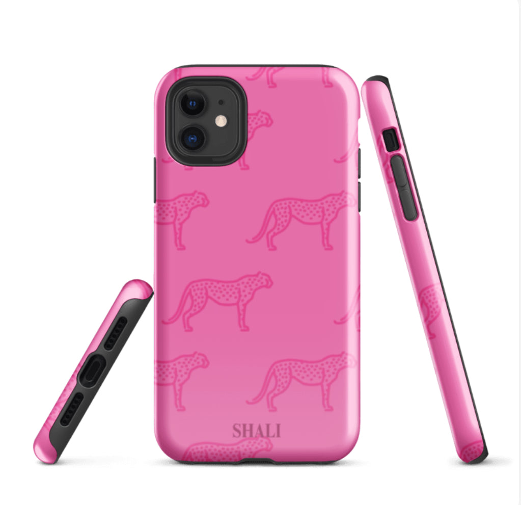 fuschia panthera phone case