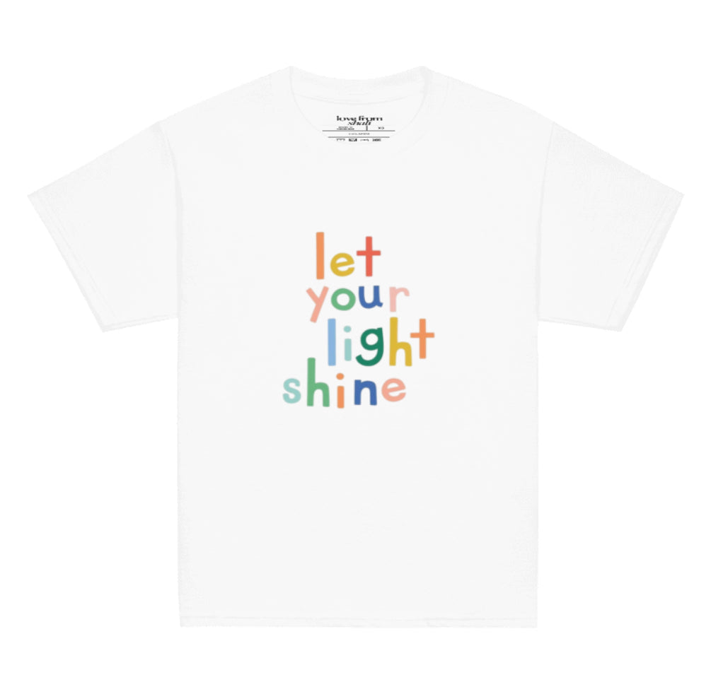 let your light shine baby tee